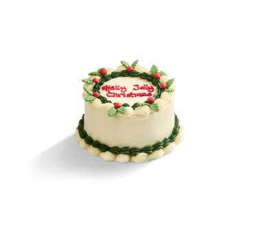 Vintage Green Holly 6" Cake